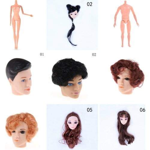1pc Doll Without Head Doll Male Female Naked Body Necessary For DIY All Joints Moveable Body Toy Doll Head With Hair For Doll