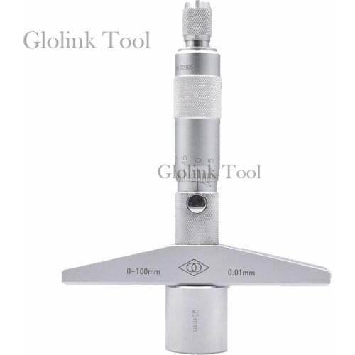 0-100mm /0.01mm Depth Micrometer Gague Caplier Micrometer With 4rods Measuring Tools