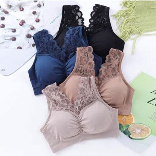 Fashion Womens Bra Sexy Vest Lace Brassiere Wrap Chest Wireless Underwear Underwaist Bra Wanita Sportswear