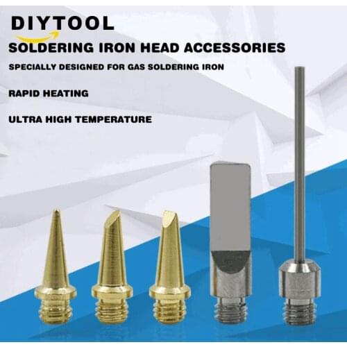 Hot selling 1115K gas soldering iron special soldering iron tip 5 piece set of gas soldering iron accessories foam cutting