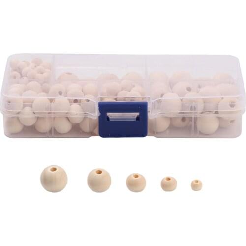 300x Natural Loose Wooden Bead Bracelet Necklace Craft Unfinished Round Bead