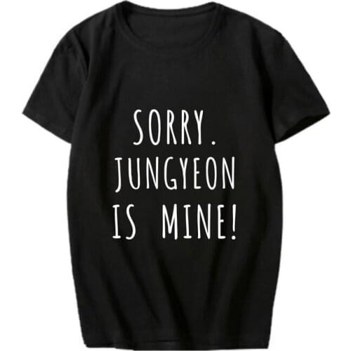 New Korean Kpop Twice Sorry Twice Is Mine Member Name Printing O Neck T Shirt for Summer Unisex Black/white Short Sleeve T-shirt