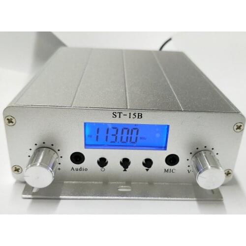 NEW St-15bv3 stereo 15W FM radio transmitter 76-108mhz support OEM