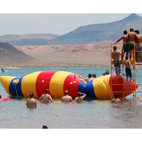 Park Games Inflatable Water Jumping Pillow Inflatable Water Blob Jump Air Bag Inflatable Water Catapult Blob For Lake