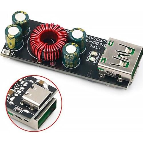 QC4.0 QC3.0 USB Type-C Mobile Phone Quick Charge Adapter 6 -35V Step Down Buck Boost Module for Huawei SCP/FCP Apple PD Qualcomm