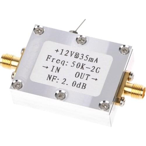 RF Amplifier 50K-2GHZ Low Noise Amplifier Signal Receiver Broadband 31DB Gain W-store Jan15