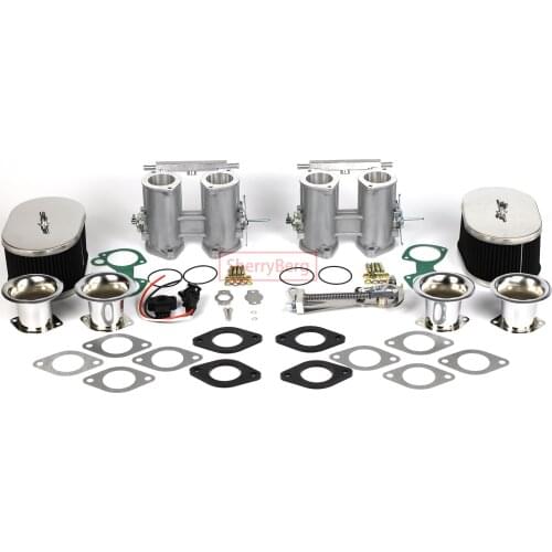 SherryBerg set of 42dcoe 42 dcoe 42mm Twin Throttle Bodies+TPS+air horns+air filter+linkage FOR Weber/Dellorto/Solex DCOE/DHLA