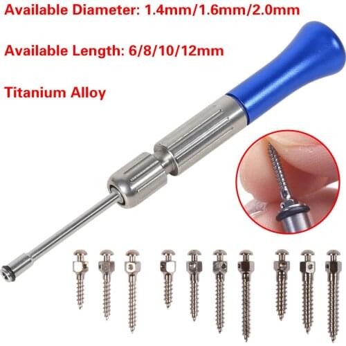 Dental Orthodontic Micro Screw Titanium Mini Implant Screw Self-Drilling/ Screw Driver Wrench key
