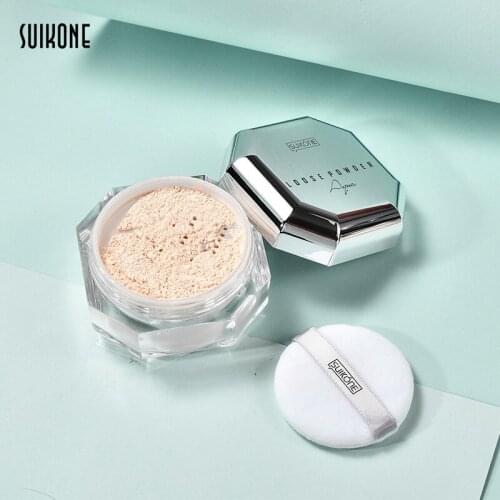 SUIKONE Foggy matte oil control loose powder fixed makeup powder lasting makeup anti-sweat natural honey powder