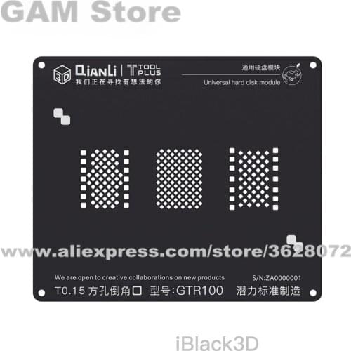 IBlack 3D BGA Stencil For iPhone 6 6Plus 6S 6SPlus 7 7Plus iPad Pro Nand Memory Flash Chip Reball IC Pin Solder Tin Plant Net