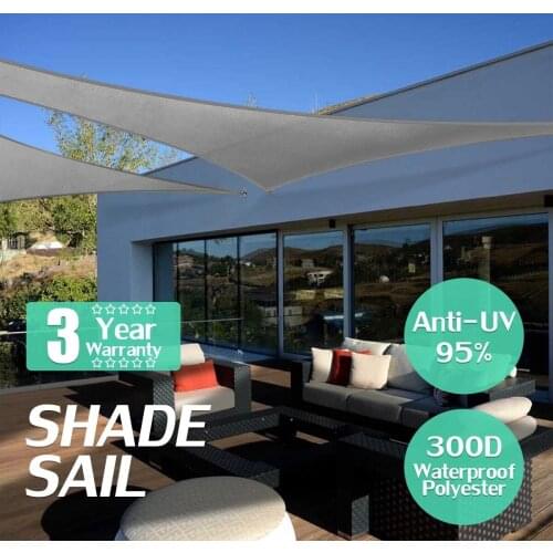Waterproof Polyester Oxford Fabric Shade Sail Right Triangle Tent Sunshade 300D 160GSM