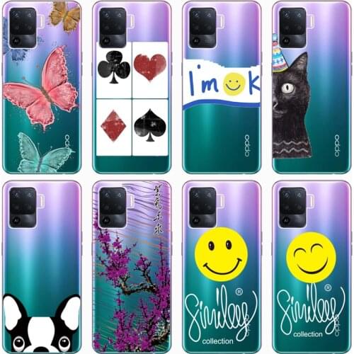 For OPPO Reno 5 Shockproof Silicone Phone Case For OPPO Reno 5 Lite Case Covers Transparent Protection Back Cover