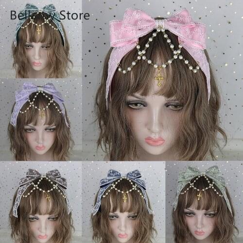 Japanese soft girl Lolita hair band lace sweet everyday versatile KC headdress