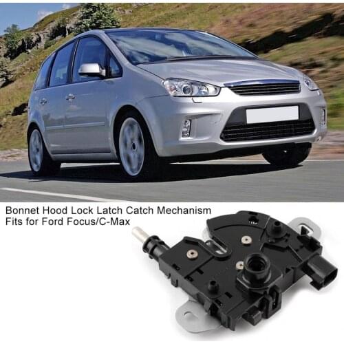 Bonnet Hood Lock Latch Catch Mechanism Fits for Ford Focus/C-Max 3M5116700BC Metal Car Door Lock Actuator with Plug