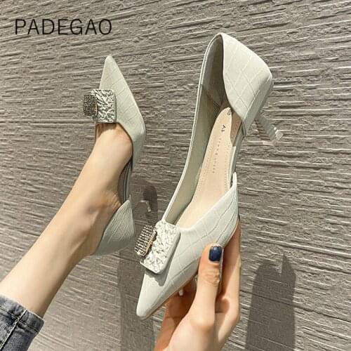 Ladies Dress Shoes Crystal Casual Fashion Heels for Women 2021 Sexy Party Heels