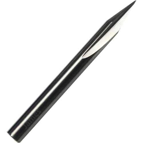 1pc 3.175mm SHK Two Flutes Straight V Bits Hardwood Processing Double Flutes Straight V Engraving Tools Milling Cutter