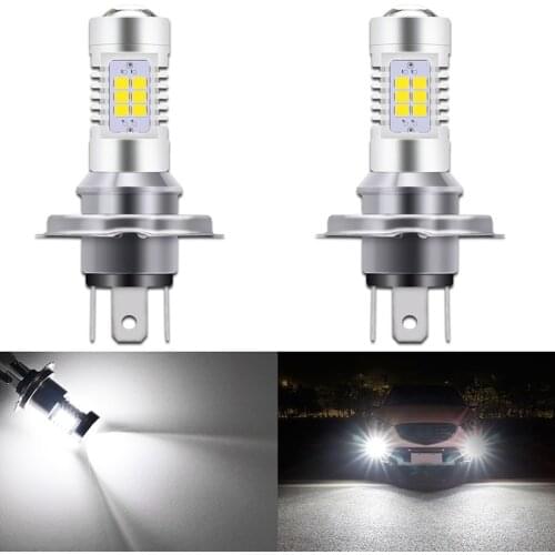 2Pcs 1000LM H4 HB2 Led 9005 9006 9007 H7 H8 H10 HB5 HB3 Fog Lights Bulb 2835SMD 6500K White Car Driving Running Lamps 12V 24V