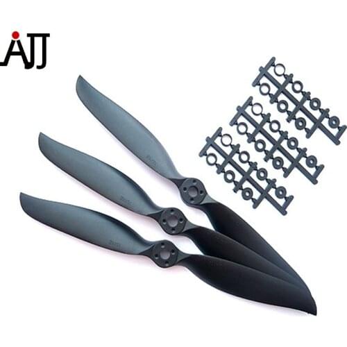 3PCS Rctimer 10x7 Sport Propeller Precision 1070 Props w/ Shaft Adaptation Black 3*10x7E for for RC Airplane FPV Multirotor Pro