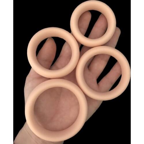 4 Sizes Silicone Penis Ring Delay Ejaculation Sex Toys for Men Erection Flesh Cock Ring Dick Cockring Intimate Goods Sex Shop