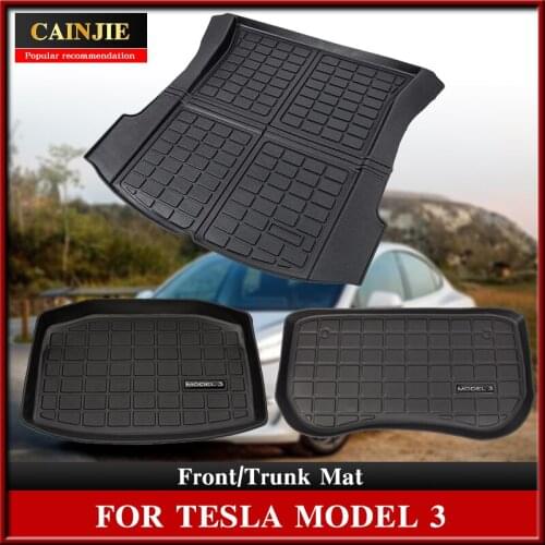 For Tesla Model 3 2021 Accessories Trunk Mats Model3 Trunk Waterproof Pad Model Three Folded The Upper Cushion Of The Trunk