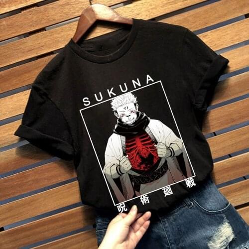 Anime Sukuna and Yuji JuJutsuKaisen T-shirt Unisex Fashion Casual Tee Tops