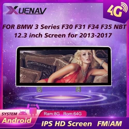 12.3 inch Car GPS Navigation For BMW 3 Series 2013-2017 F30 F31 F34 F35 NBT System Auto Radio Head unit Carplay WIFI 2 din