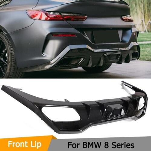 Car Rear Bumper Diffuser Lip Spoiler for BMW 8 Series M Sport 4 Door 2018-2021 Dry Carbon Rear Bumper Diffuser Lip Spoiler Chin