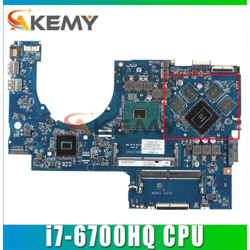 For HP 17-AB 17-W Series Laptop Motherboard 857388-601 857388-501 With SR2FQ i7-6700HQ CPU DAG37AMB8D0 MB 100% Tested Fast Ship