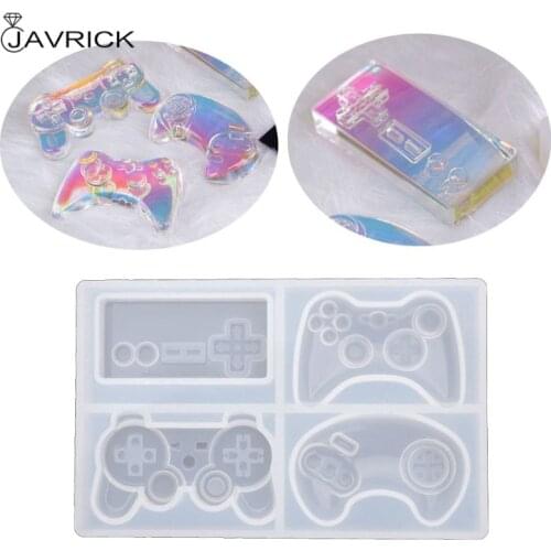 4-Styles Game Consoles Handle Pendant Silicone Resin Mold Game Controller Cake Fondant Mold Jewelry Baking Making Tools