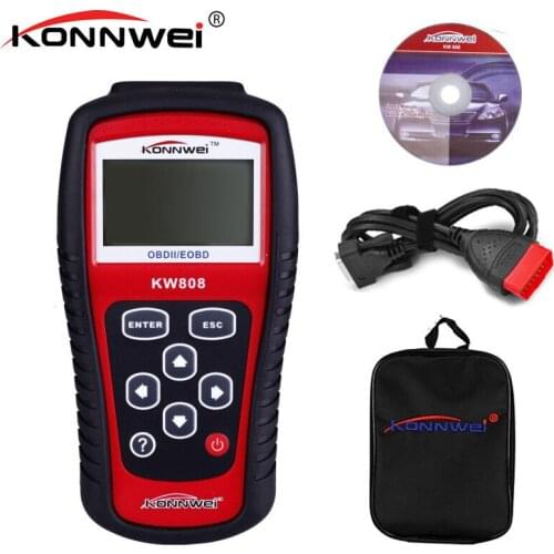 KONNWEI KW808 Diagnostic Tool Auto OBD2 OBDII/EOBD Car Scanner Code Reader Diagnosis Multi-language CAN Engine Reset Like MS509