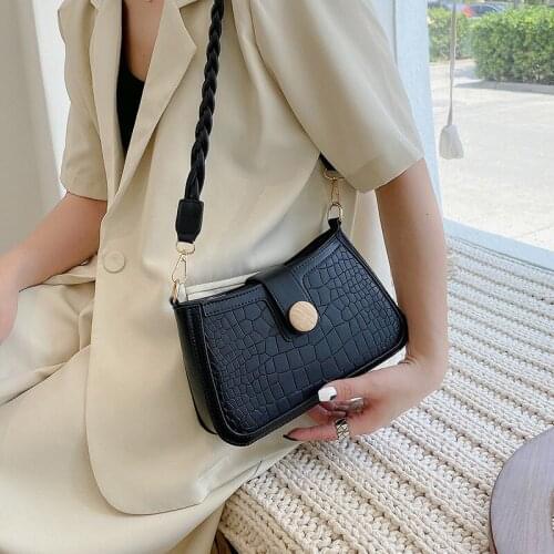 Summer Texture Shouder Bags for Women 2021 New Fashion Small Flap Handbag Luxury Brand Solid Casual Womens Crossbgdy Bag Female