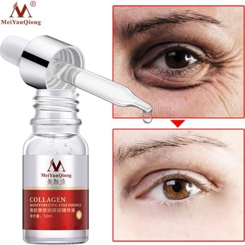 MeiYanQiong Collagen Eye Serum Anti Aging Firming Skin Wrinkle Remover Essence Deep Moisturizing Whitening Facial Cream 12ml