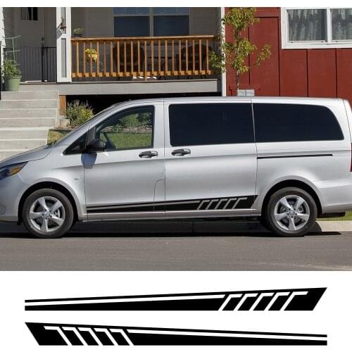 For Mercedes Benz V Class Vito Viano Car Side Door Stickers Auto DIY Vinyl Film Decal Automobiles Styling Car Tuning Accessories