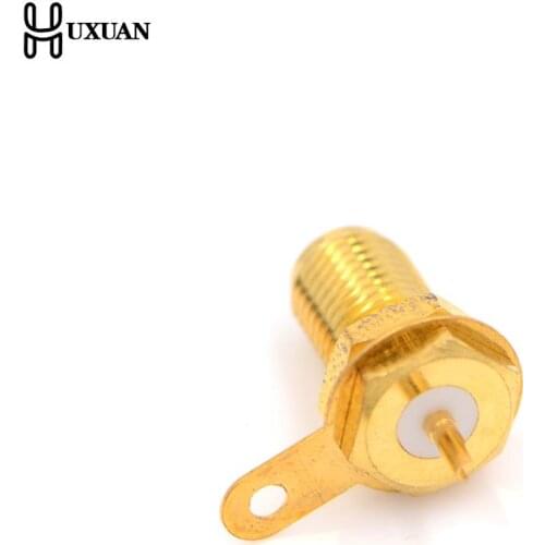 Newest 1pcs Brass SMA-KY RF Connector SMA Female Socket Jack Panel Mount with Nut Bulkhead Handle Straight Solder RF Connector
