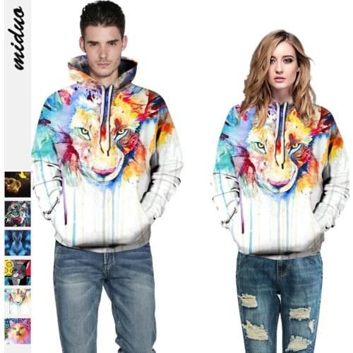 NEW Fashion Couples Animal 3D Printed Hooded Hoodies Men / Womens Shining Christmas Sweatshirts 3D Harajuku Hoodie Dropshipping