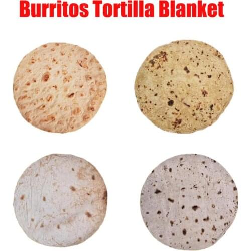 Burritos Tortilla Blanket Pita Lavash Throw Blanket Flannel Fleece Sofa Plaid Funny Food Plush Bedspread Nap Wrap Blankets