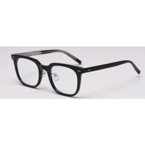 Veshion Square Plastic Titanium Glasses Frames Built-in Metal Legs Ultralight Men Women Optical Fashion Computer Glasses