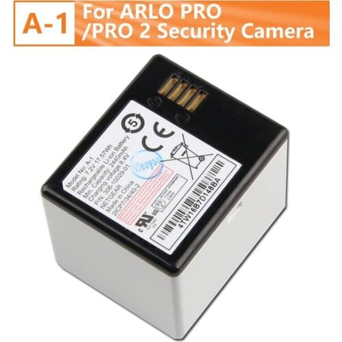 Original Replacement Battery A-1 For ARLO PRO /PRO 2 Security Camera VMA4400 VMS4230P NETGEAR Authenic Battery 2440mAh
