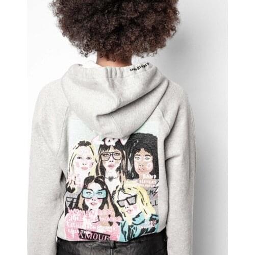 Autumn Casual Brand Letter Embroidery Ladies Sweatshirt Loose High Quality Women Hoodies Fashion Elegant Female Pullovers T277