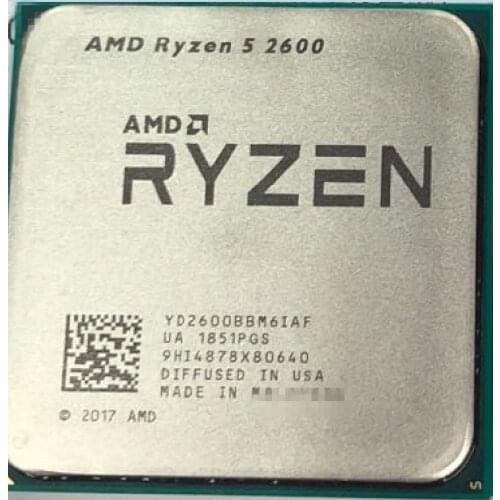 AMD Ryzen 5 2600 R5 2600 3.4 GHz Six-Core Twelve-Core CPU Processor YD2600BBM6IAF Socket AM4