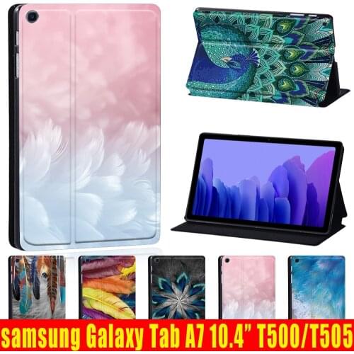 PU Leather Case for Samsung Galaxy Tab A7 10.4 Inch 2020 Stand Cover for Samsung Galaxy Tab A7 SM-T500 SM-T505 Tablet Case