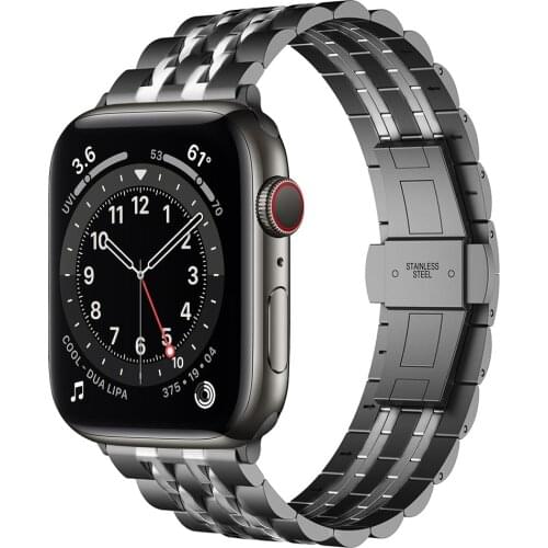 For apple watch 6 SE band Series 5 4 44mm 40mm Stainless Steel Business bands for iwatch strap 3 42mm 38mm link bracelet correa