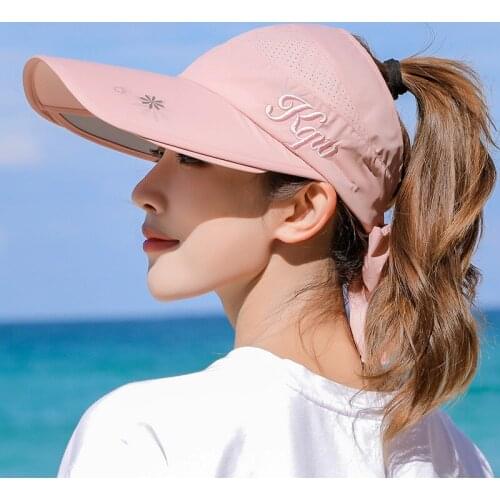 Fashion Sun Hat For Women Summer 2021 Fashion Anti-Ultraviolet Outdoor Beach Riding Cap Elastic Hollow Top Hat Casual Hats