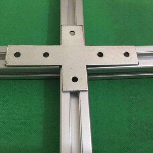 90 Degree Joint Board Plate Corner Angle Bracket Connection Strip for Aluminum Profile 2020/3030/4040/4545 + Cross 6 hole