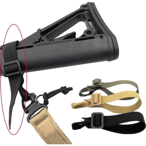 Military Tactical Nylon Cable Tie BB Hang Buckle Tie Scar Single Point Backpack P90 M4 Connection Buckle Hunting Accessories