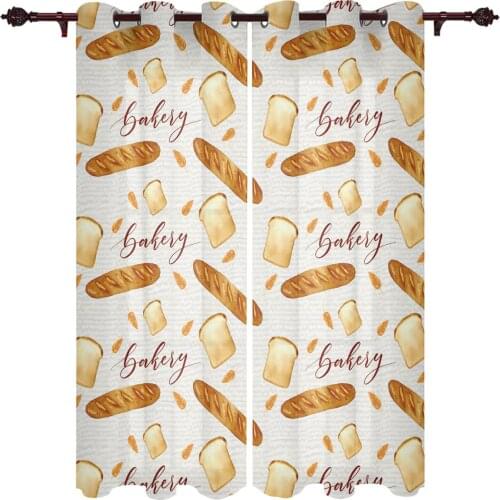 French Window Curtains Dessert Bread Baking Living Dining Room Kids Bedroom Screens Modern Luxury Home Decor Valance Curtains