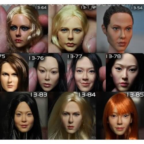 1/6 scale female head shape for 12" action figure doll accessories doll head carved not include the body,clothes and other km12