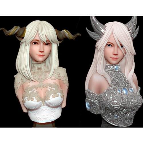 1/10 Scale Unpainted Resin bust beauty 2 figures collection bust