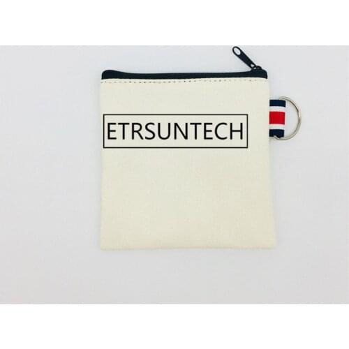 100pcs/lot blank canvas zipper pouches cotton cosmetic Bags makeup bags Cotton canvas coin purse