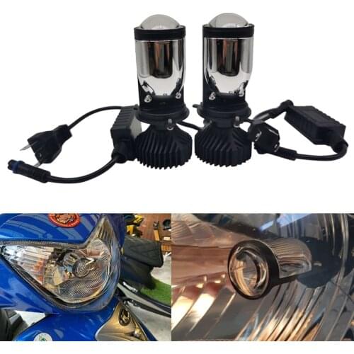 2pcs H4 LED 90W Mini Projector Lens Car Light Canbus H4 Lamp Automobles Bulb Turbo led Hi/Low Headlight 12V Motorcycle headlamp